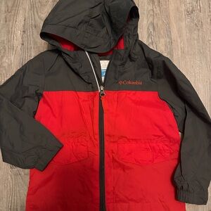 Columbia Kids Red and Black Raincoat